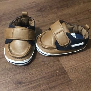 Carters Just One You, Slip-on Boat Shoes / Loafers, Navy/Tan, 3-6 months, NWOT